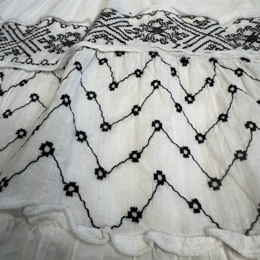 Apostrophe Lined A Line Skirt Sz 6 Cotton Cottage-core Romantic Midi Side Zip - Picture 11 of 14